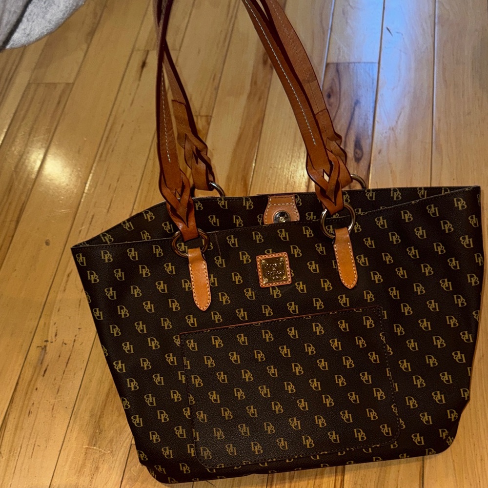 Dooney & Bourke Brown and Tan Signature Tote